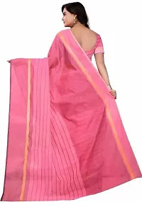 Women Stylish Cotton Silk Striped Saree with Blouse piece-thumb2