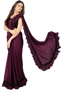 Stylish Fancy Lycra Saree With Blouse Piece For Women Pack Of 1-thumb3