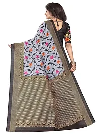 Stylish Multicoloured Cotton Silk Printed Saree with Blouse piece For Women-thumb1