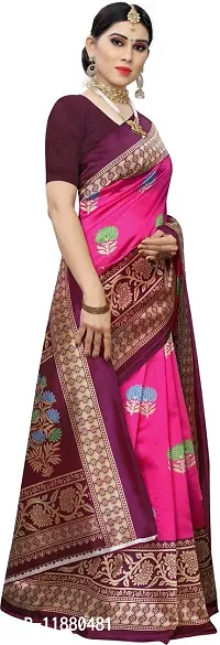 Stylish Fancy Art Silk Saree With Blouse Piece For Women Pack Of 1-thumb3