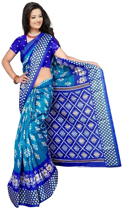 Elegant Art Silk Saree with Blouse piece 