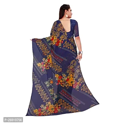 Elegant Georgette Printed Women Saree with Blouse piece-Pack Of 2-thumb4