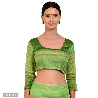 Elegant Cotton Silk Self Pattern Women Saree with Blouse piece-thumb4