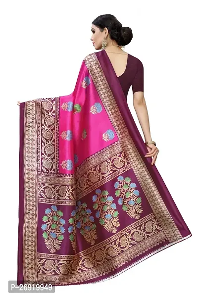 Elegant Art Silk Printed Women Saree with Blouse piece-thumb4