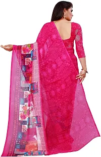 Women Stylish Georgette Printed Saree with Blouse piece-thumb2