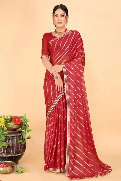 Stylish Women Art Silk Saree with Blouse Piece