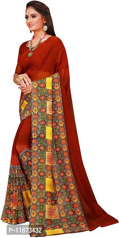 Stylish Fancy Georgette Saree With Blouse Piece For Women Pack Of 1-thumb2