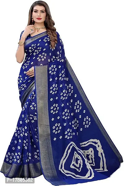 Women Stylish Cotton Silk Printed Saree with Blouse piece-thumb0