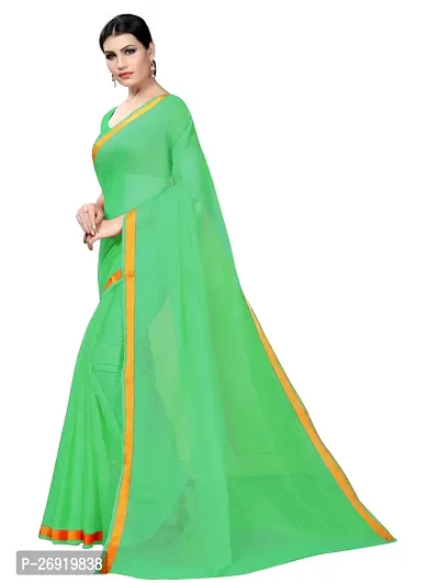 Elegant Cotton Silk Solid Women Saree with Blouse piece-thumb2