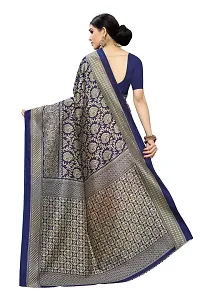 Elegant Art Silk Jacquard Women Saree with Blouse piece-thumb3