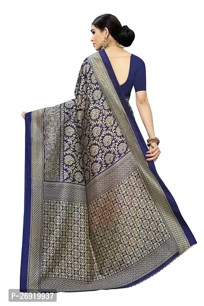 Elegant Art Silk Jacquard Women Saree with Blouse piece-thumb4