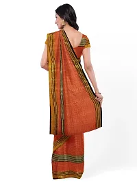 Stylish Orange Cotton Silk Solid Saree with Blouse piece For Women-thumb3