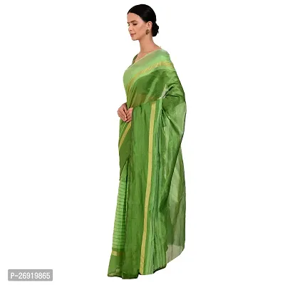 Elegant Cotton Silk Self Pattern Women Saree with Blouse piece-thumb3