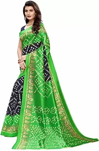 Stylish Multicoloured Cotton Silk Printed Saree with Blouse piece For Women-thumb1