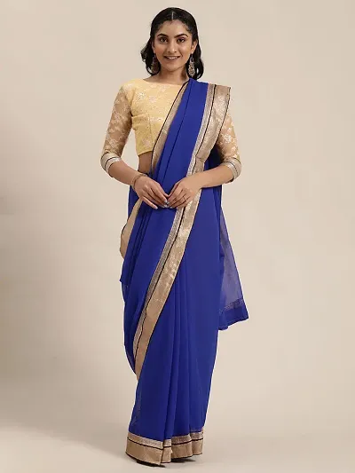 Best Selling Silk Blend Saree with Blouse piece 