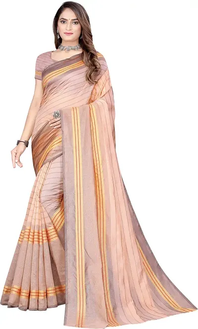 Attractive Cotton Silk Saree with Blouse piece 