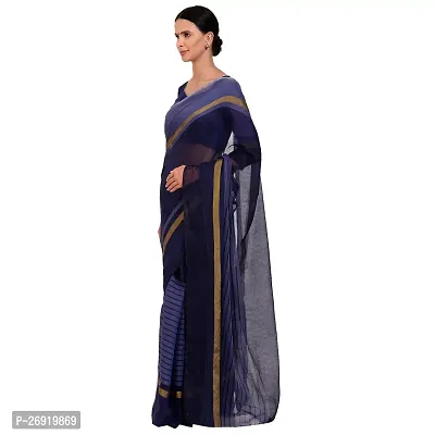 Elegant Cotton Silk Self Pattern Women Saree with Blouse piece-thumb3