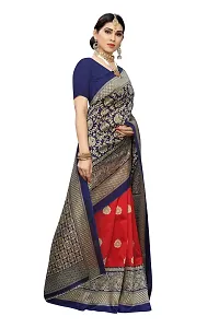 Elegant Art Silk Jacquard Women Saree with Blouse piece-thumb2