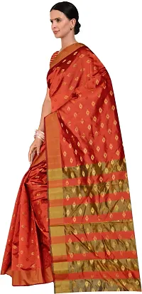 Women Stylish Art Silk Woven Design Saree with Blouse piece-thumb1