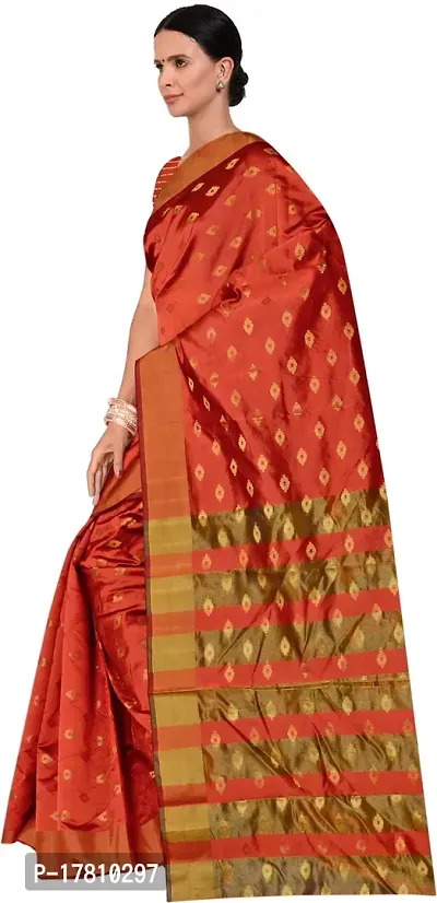 Women Stylish Art Silk Woven Design Saree with Blouse piece-thumb2