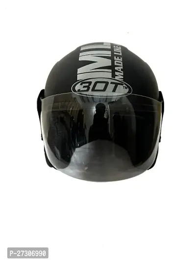 New Matt Finish Open Face Helmet For Men And Women With Clear Visor-thumb0