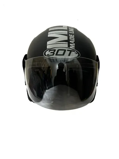 New Matt Finish Open Face Helmet For Men And Women With Clear Visor