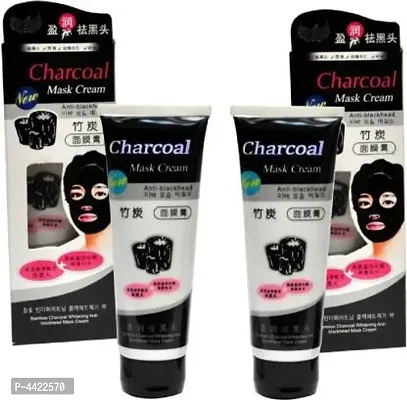 Charcoal Mask Cream Set Of 2 Beauty Kits And Combos-thumb0