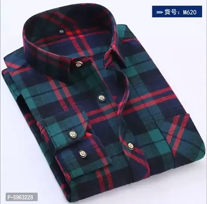 Multicoloured Cotton Blend Checked Casual Shirts For Men