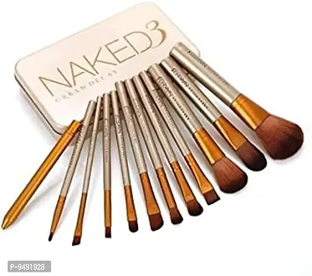 Makeup Brushes 12 Piece Set - Gold-thumb0