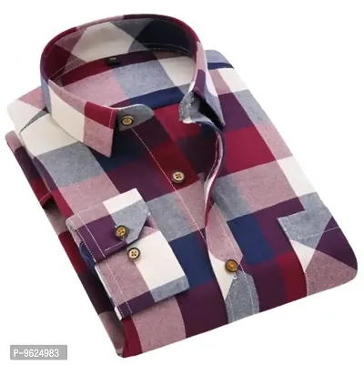 Multicoloured Cotton Blend Checked Casual Shirts For Men-thumb0