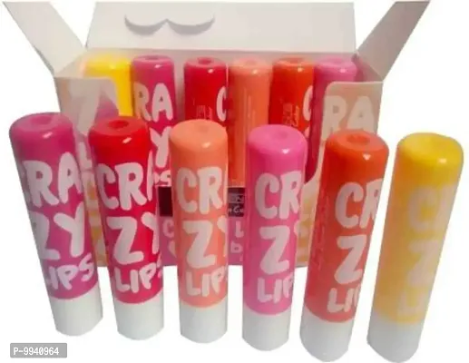 Crazy Lip Balm Multi Flavor Fruity ( Pack of 6)