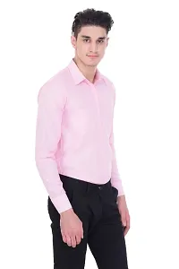 Classic Cotton Blend Solid Casual Shirts for Men(Pink)-thumb2