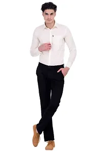 Classic Cotton Blend Solid Casual Shirts for Men(White)-thumb3