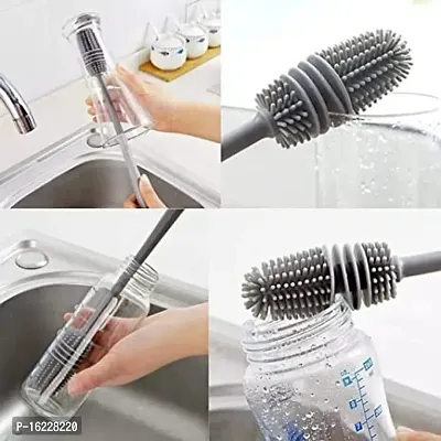 Soft Silicone Brush Multipurpose Used for Glasses | Bottles | Baby Bottles-thumb0