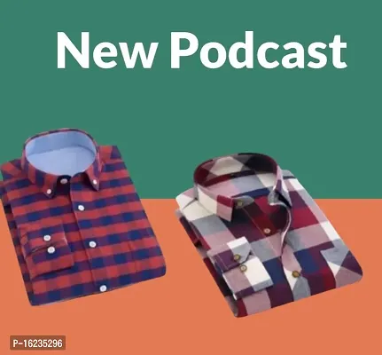 Multicoloured Cotton Blend Checked Casual Shirts For Men