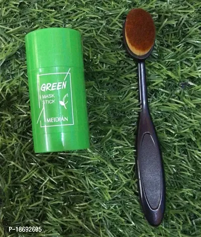 GREEN MASK AND OVEL BRUSH-thumb0