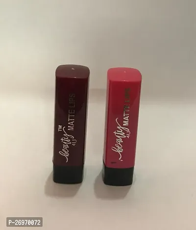 Red And Pink Natural Beauty Matte Lipstick, Pack Of 2-thumb2