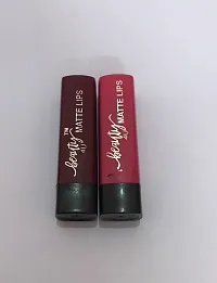 Red And Pink Natural Beauty Matte Lipstick, Pack Of 2-thumb2