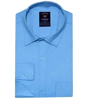 Men's Regular Fit Plain Casual Shirt