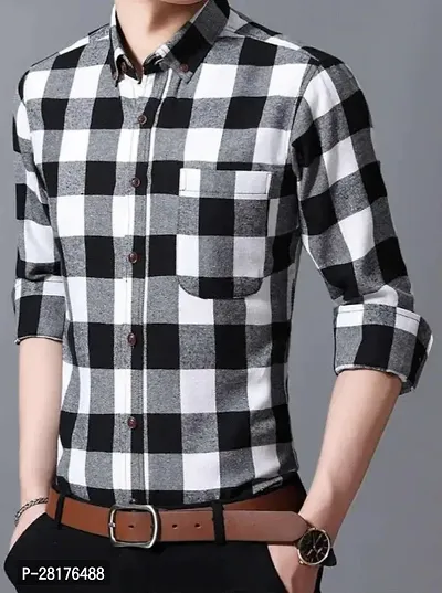 Stylish Multicoloured Cotton Blend Full Sleeves Checked Shirts for Men