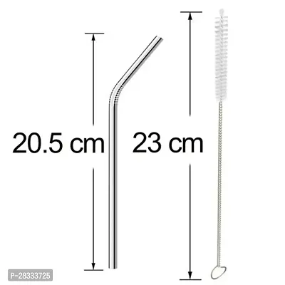 STAINLESS STEEL DRINKING STRAWS BENT (4 BENT STRAWS, 1 BRUSH)-thumb4