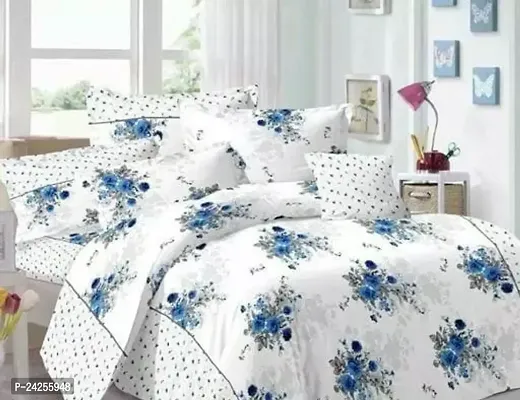 Stylish best Quality Cotton Double Bedsheet with 2 Pillow Cover-thumb0