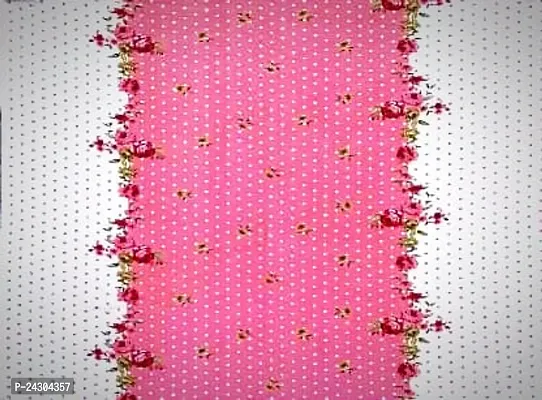 Pink Dots Cotton Elastic Bedsheet with Pillow Covers-thumb2