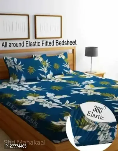 Classic Cotton Printed Double Bedsheet with Pillow Cover