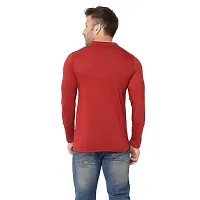 VeelDeal  Cotton Round Neck Full Sleeves Regular Fit Mandarin Collar Solid Casual T-Shirt for Men and Boys (Pack Of 2)-thumb4