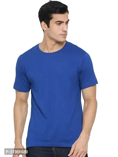 Crew Round Neck Pure Cotton Half Sleeve T-Shirt For Men-thumb0