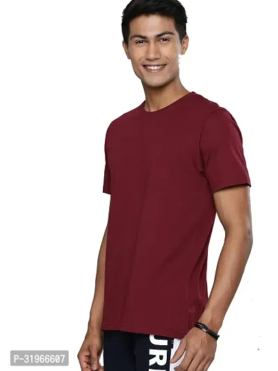 Crew Round Neck Pure Cotton Half Sleeve T-Shirt For Men-thumb0