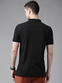 Stylish Polo Collar Cotton Half Sleeve T-Shirt-thumb2