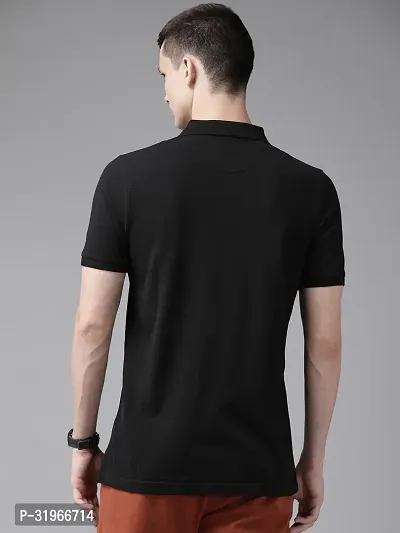 Stylish Polo Collar Cotton Half Sleeve T-Shirt-thumb3