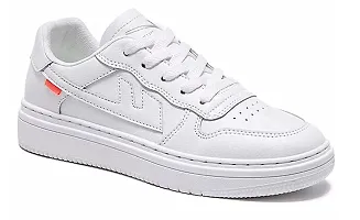 Stylish White Synthetic Shoes For Men-thumb1